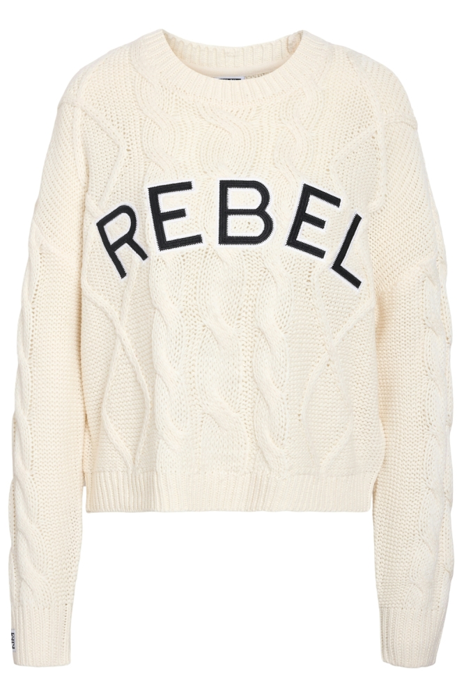 NMREBECCA L/S O-NECK CABLE KNIT 27035203 Birch/REBEL
